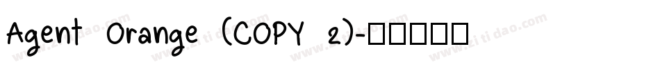 Agent Orange (COPY 2)字体转换